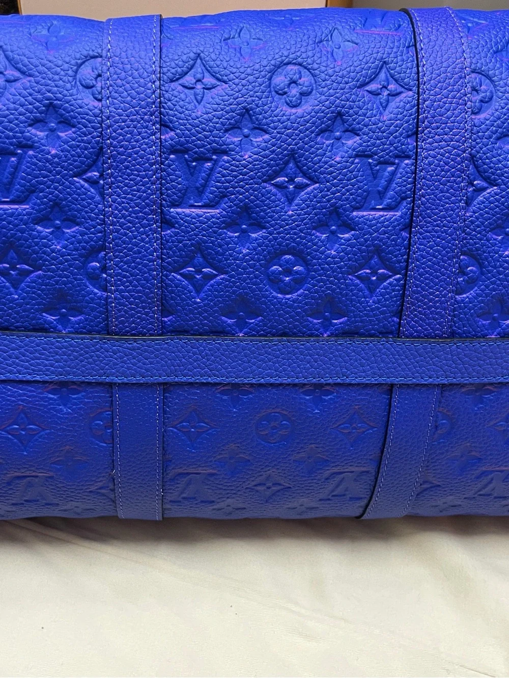 Louis Vuitton Fuchsia and Purple Monogram Keepall Travel Bag
